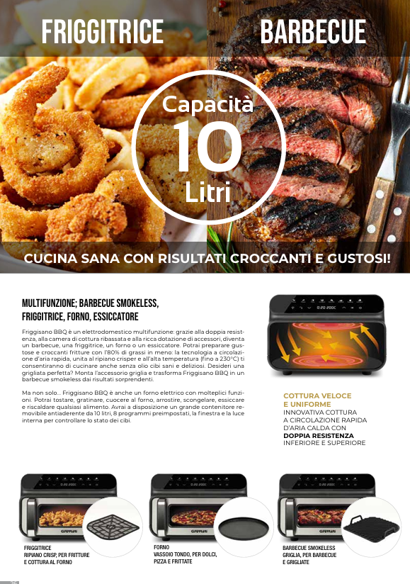 FRIGGITRICE AD ARIA G3 FERRARI 10 LITRI - immagine 3